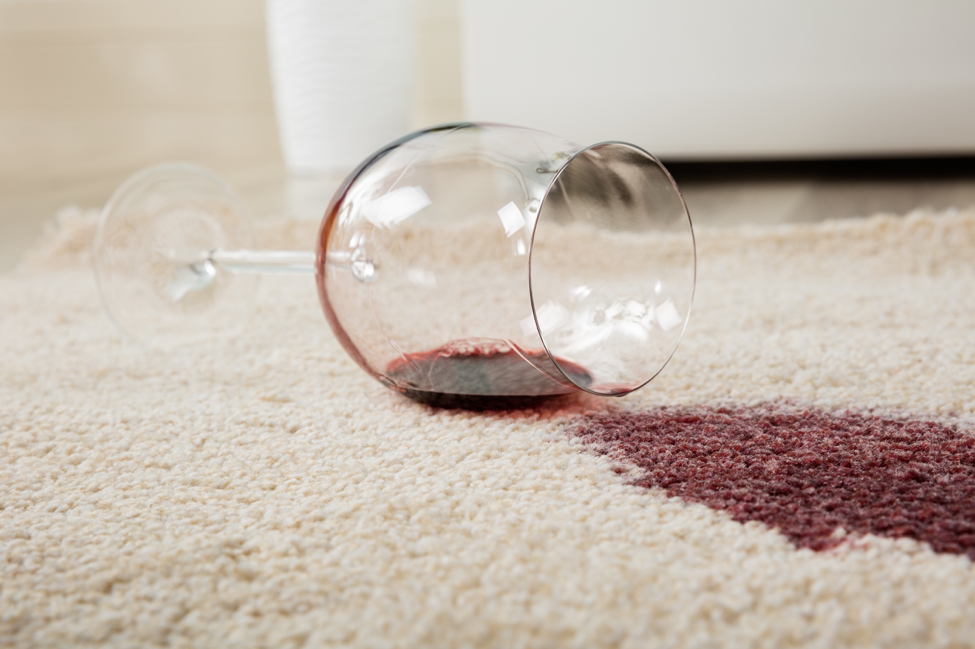 Removing alcohol stains from carpets in New Jersey.